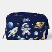 Trousse De Toilette Nom personnalisé Espace astronaute Retour à l'écol (Verso)