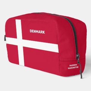 Trousse De Toilette Nom personnalisé et texte Danemark Indicateur