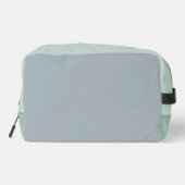 Trousse De Toilette Nom personnalisé, mignonnes taches gris-bleu moder (Verso)