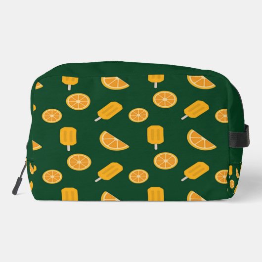 Trousse De Toilette Nom personnalisé orange tranches et crème glacée v (Verso)