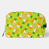 Trousse De Toilette Nom personnalisé perles orange sur vert (Verso)