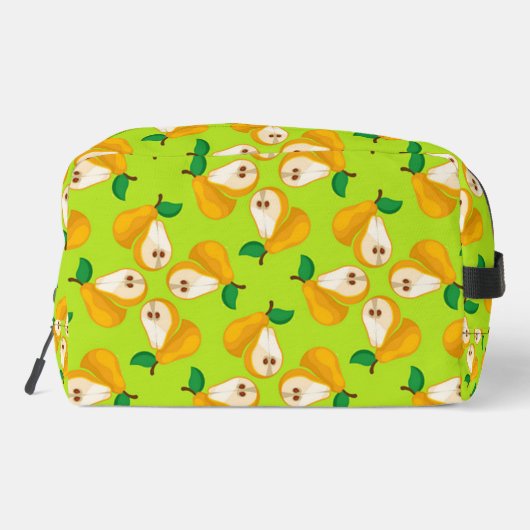 Trousse De Toilette Nom personnalisé perles orange sur vert (Verso)