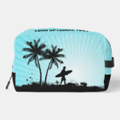 Trousse De Toilette Nom personnalisé Plage Surfer (Verso)