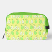 Trousse De Toilette Nom personnalisé pommes vertes jaune (Verso)