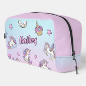 Trousse De Toilette Nom personnalisé Unicorn Kids Back to School (Coin droit)