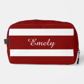 Trousse De Toilette Nom rouge moderne (Recto)