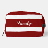 Trousse De Toilette Nom rouge moderne (Verso)