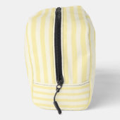 Trousse De Toilette Nom Script Rayure Jaune Vintage (Droite)