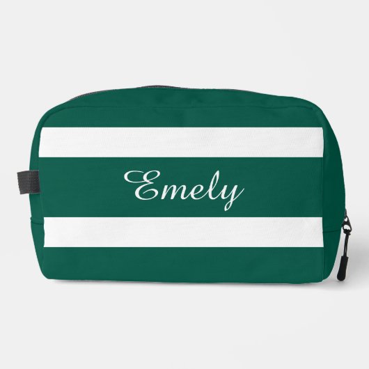 Trousse De Toilette Nom vert moderne (Recto)