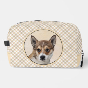 Trousse De Toilette Norvégien Lundehund Peinture Original Chien Art