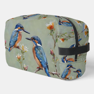 Trousse De Toilette Oiseaux martins-pêcheurs australiens et fleurs pei