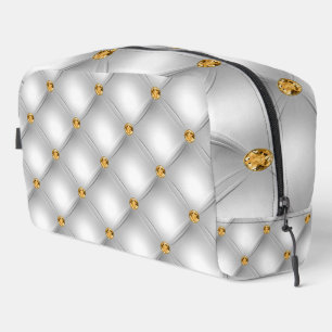 Trousse De Toilette Or Diamant Toupet Blanc