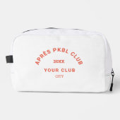 Trousse De Toilette Orange Après PKBL Club Crest Monogramme Pickleball (Recto)