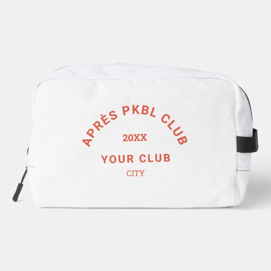 Trousse De Toilette Orange Après PKBL Club Crest Monogramme Pickleball (Verso)