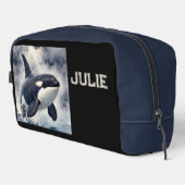 Trousse De Toilette  Orca Stormy waves, Personalized (Coin droit)