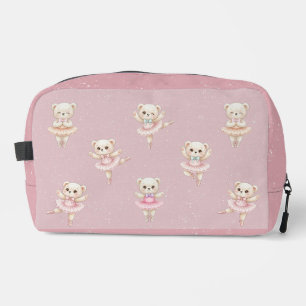 Trousse De Toilette Ours en ballerine rose motif sans couture
