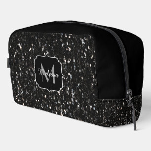 Trousse De Toilette Paillettes scintillantes noir et blanc Monogramme