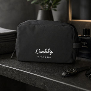 Trousse De Toilette Papa Noms d'enfants modernes Noir