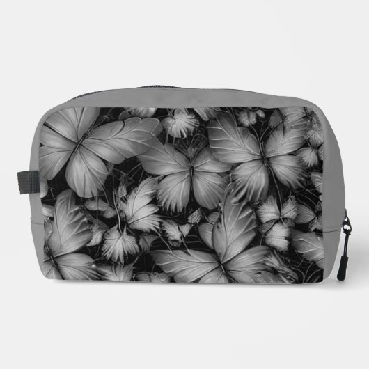 Trousse De Toilette Papillon gris imprimé (Recto)