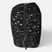 Trousse De Toilette Parties scintillant brillante noire et blanche Mon (Droite)