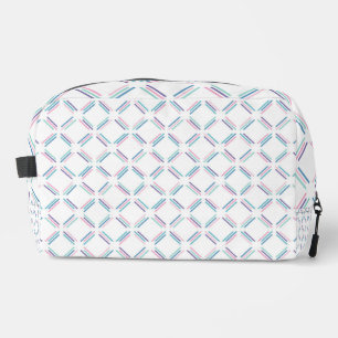TROUSSE DE TOILETTE PASTEL AQUA ROSE PURPLE MOTIF