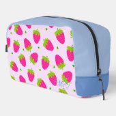 Trousse De Toilette Pastel aux fraises rose (Coin droit)