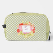 Trousse De Toilette Pastel Pastel Vert printemps En vichy Motif chèque (Recto)