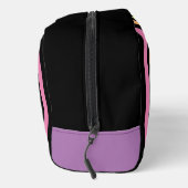 Trousse De Toilette Pastel Rainbow Stripes Motif sur Noir (Droite)