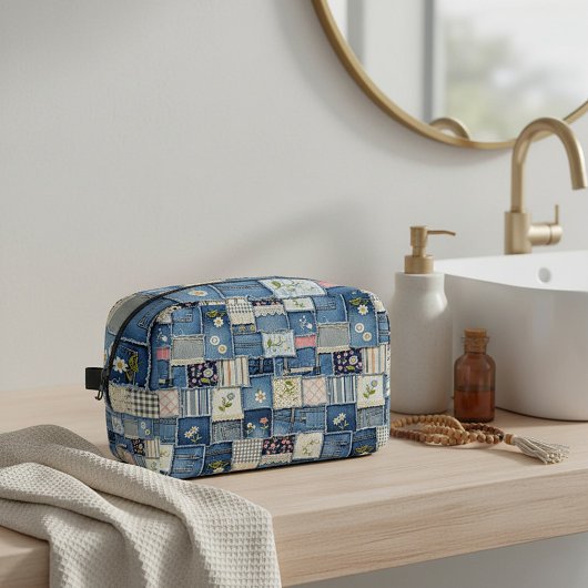 Trousse De Toilette Patchwork Denim