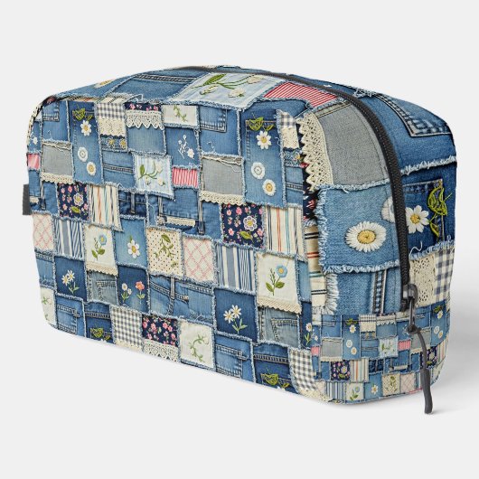 Trousse De Toilette Patchwork Denim (Coin droit)