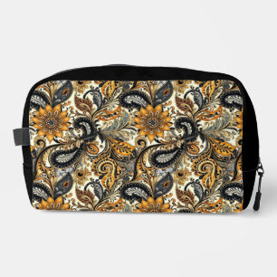 Trousse De Toilette Paysley noir et jaune