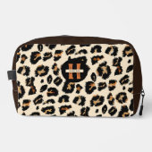Trousse De Toilette Peau léopard, Petterne animal moderne, Monogramme (Recto)