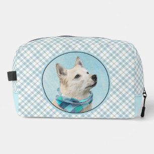 Trousse De Toilette Peinture de Buhund norvégien Blé doré Art canin or