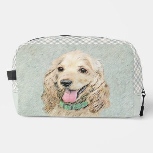 Trousse De Toilette Peinture de Cocker Spaniel Buff Or Art Original de