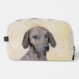 Trousse De Toilette Peinture de Plott Hound Bringé Mignon Art Original