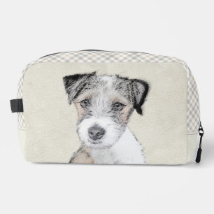 Trousse De Toilette Peinture de Terrier de Russell Ébauche Originale A