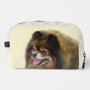 Trousse De Toilette Peinture Poméranienne Orange Sable Original Chien