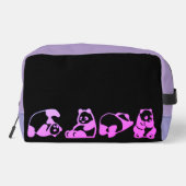 Trousse De Toilette Personalised Cute Panda Illustration zipper bag (Verso)