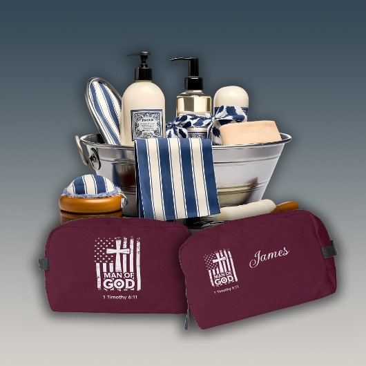 Trousse De Toilette Personalized Faith-Based Man of God (1 Timothy 6:1