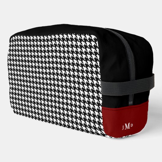 Trousse De Toilette Personalized Houndstooth Dopp Kit (Coin gauche)