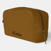 Trousse De Toilette Personalized Modern Script Dark Brown Custom (Coin droit)
