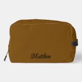 Trousse De Toilette Personalized Modern Script Dark Brown Custom (Verso)