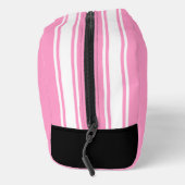 Trousse De Toilette Personalized Pink And White Racing Stripe Travel (Droite)