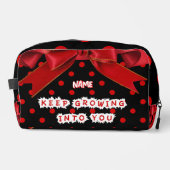 Trousse De Toilette Personalized Red Polka Dot Bow Spiral (Recto)