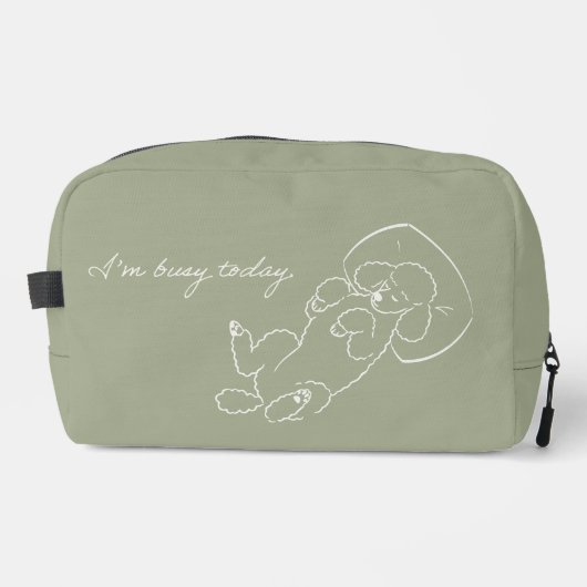 Trousse De Toilette Personalized Sage Green Poodle Dog Mom Gift (Recto)