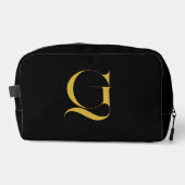 Trousse De Toilette Personalized Single Custom Monogram Solid Black (Recto)