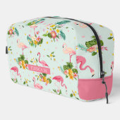 Trousse De Toilette Personalized Tropical Flamingo Pink Beach Vibes (Coin droit)