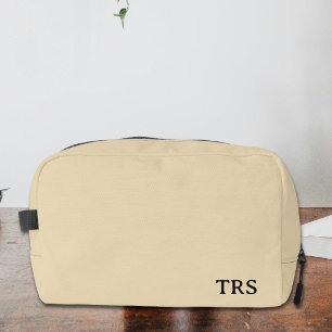 Trousse De Toilette Personnalisé Monogramme Groomsmen Cadeau Beige
