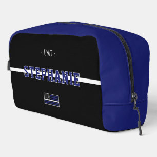 Trousse De Toilette Personnalisé Thin White Line USA Drapeau EMS EMT