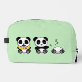 Trousse De Toilette Petites pandas mignonnes sur vert (Recto)